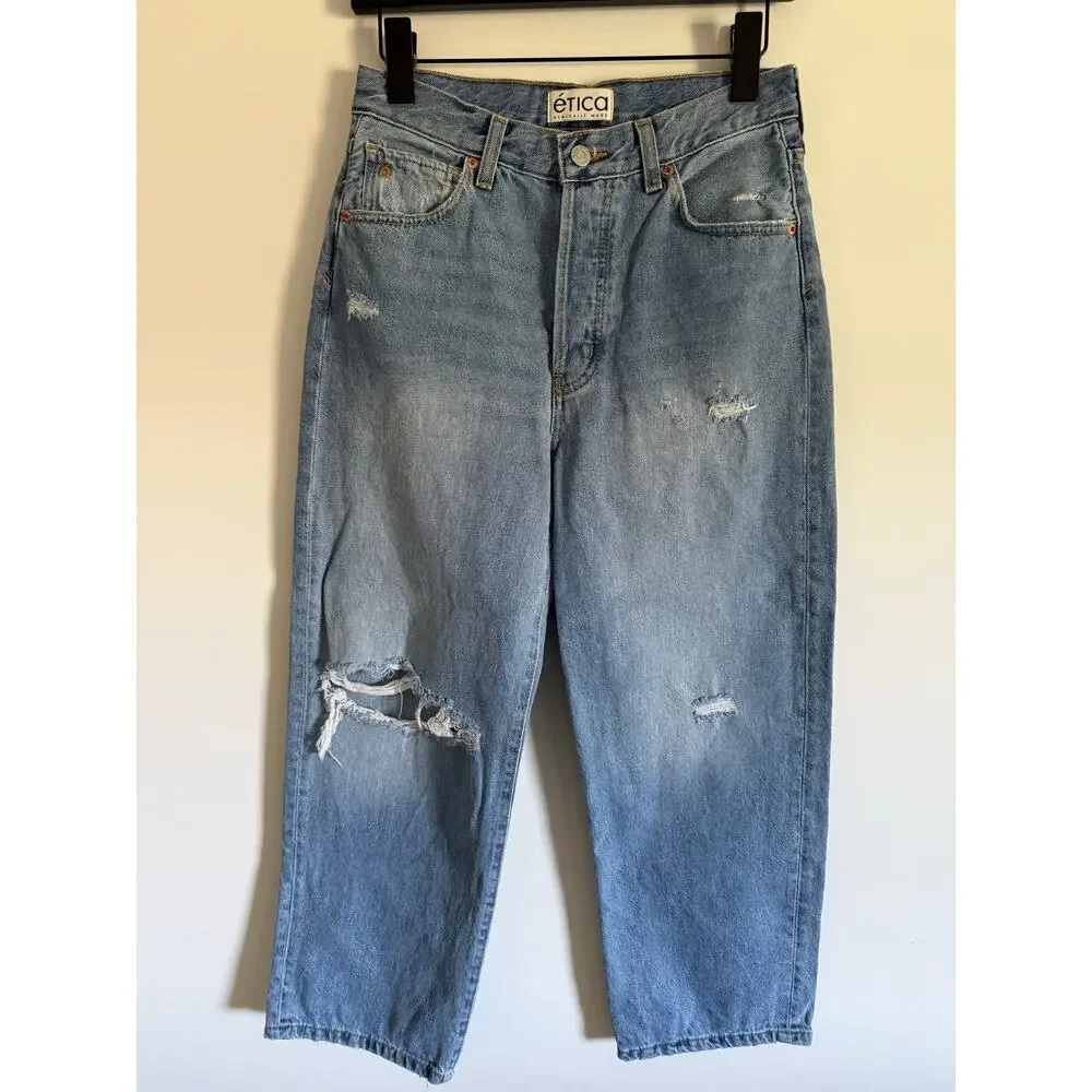 $268 Etica Altin Loose Crop Jean - 26